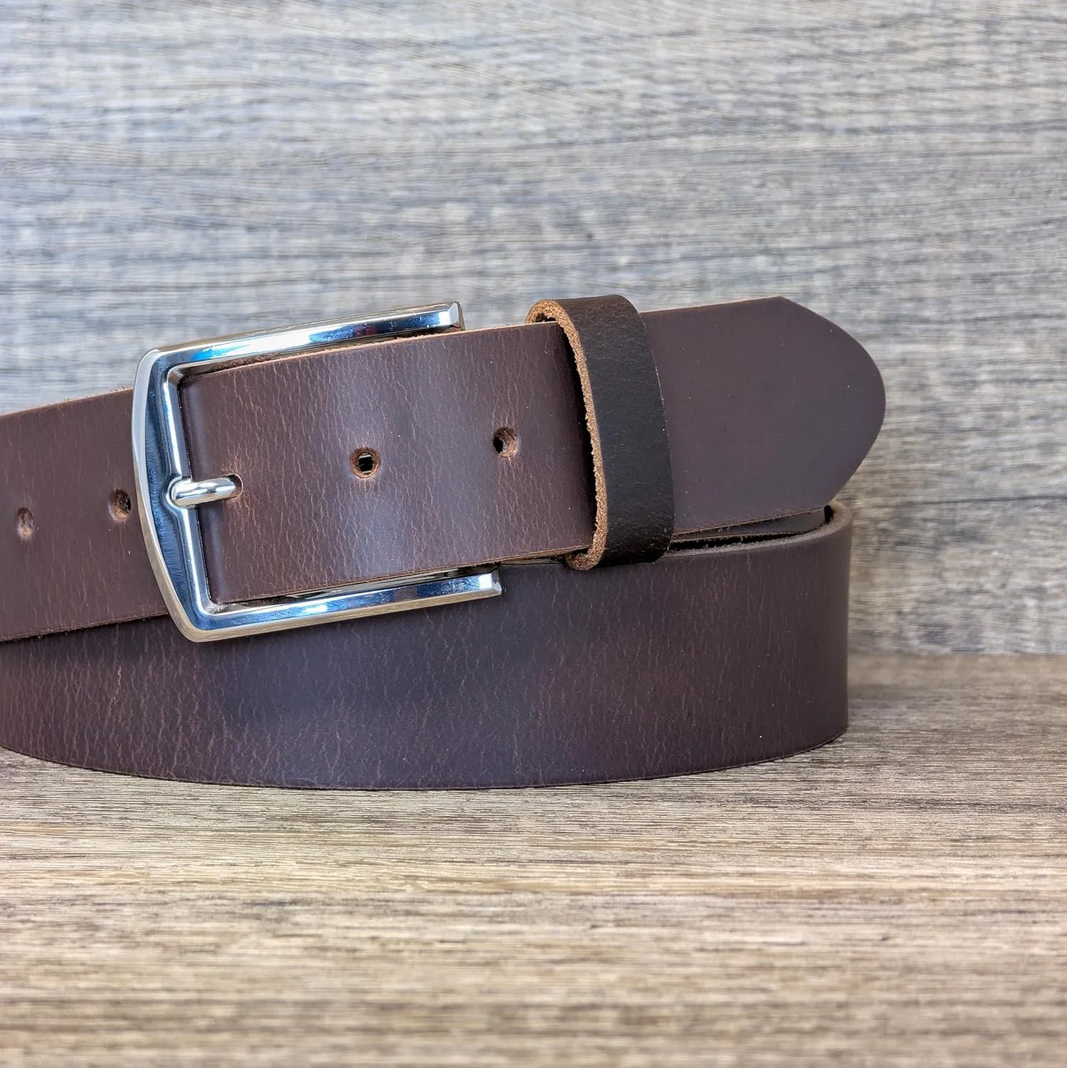 Ashford Ridge Made in England 40mm Full Grain Leather Belt with Classic Buckle