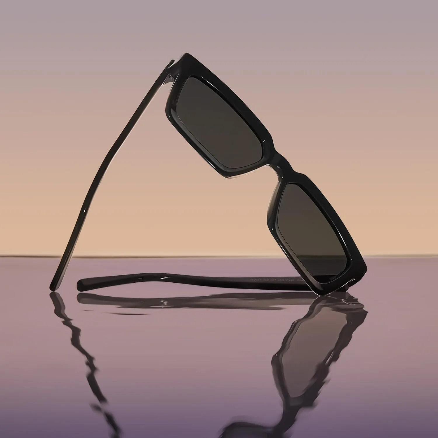 AVAWAY Unisex Square Acetate Polarized Sunglasses Women Men UV400 Retro Sun Glasses for Driving/Fishing/Daily Wear