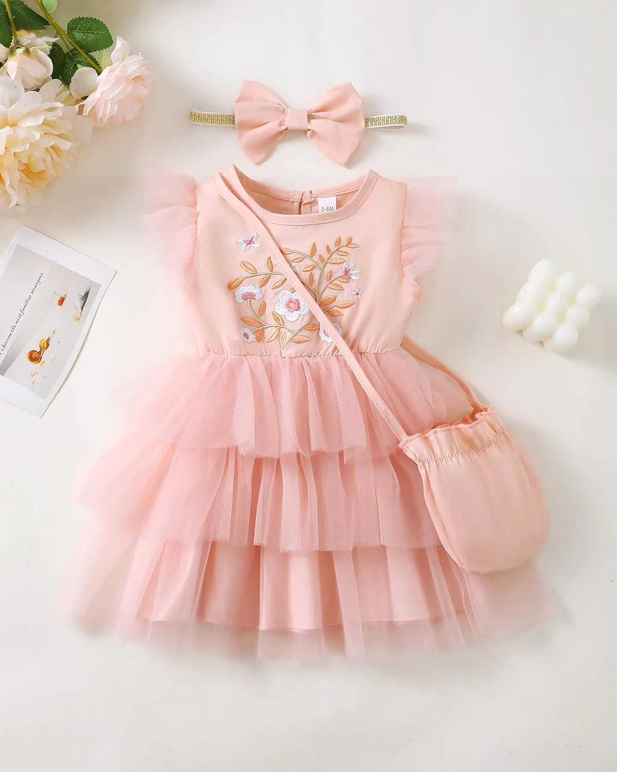 Baby Girl Dress Infant Summer Outfits Toddler Sleeveless Tulle Dress Wedding Flower Birthday Dresses for Girls