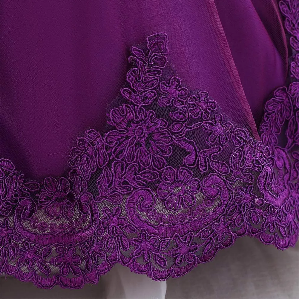 Baby Girl Lace Tutu Dress Infant Toddler Wedding Flower Girl Dress First Birthday Formal Pageant Christening Dresses