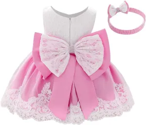 Baby Girl Lace Tutu Dress Infant Toddler Wedding Flower Girl Dress First Birthday Formal Pageant Christening Dresses