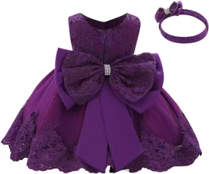 Baby Girl Lace Tutu Dress Infant Toddler Wedding Flower Girl Dress First Birthday Formal Pageant Christening Dresses