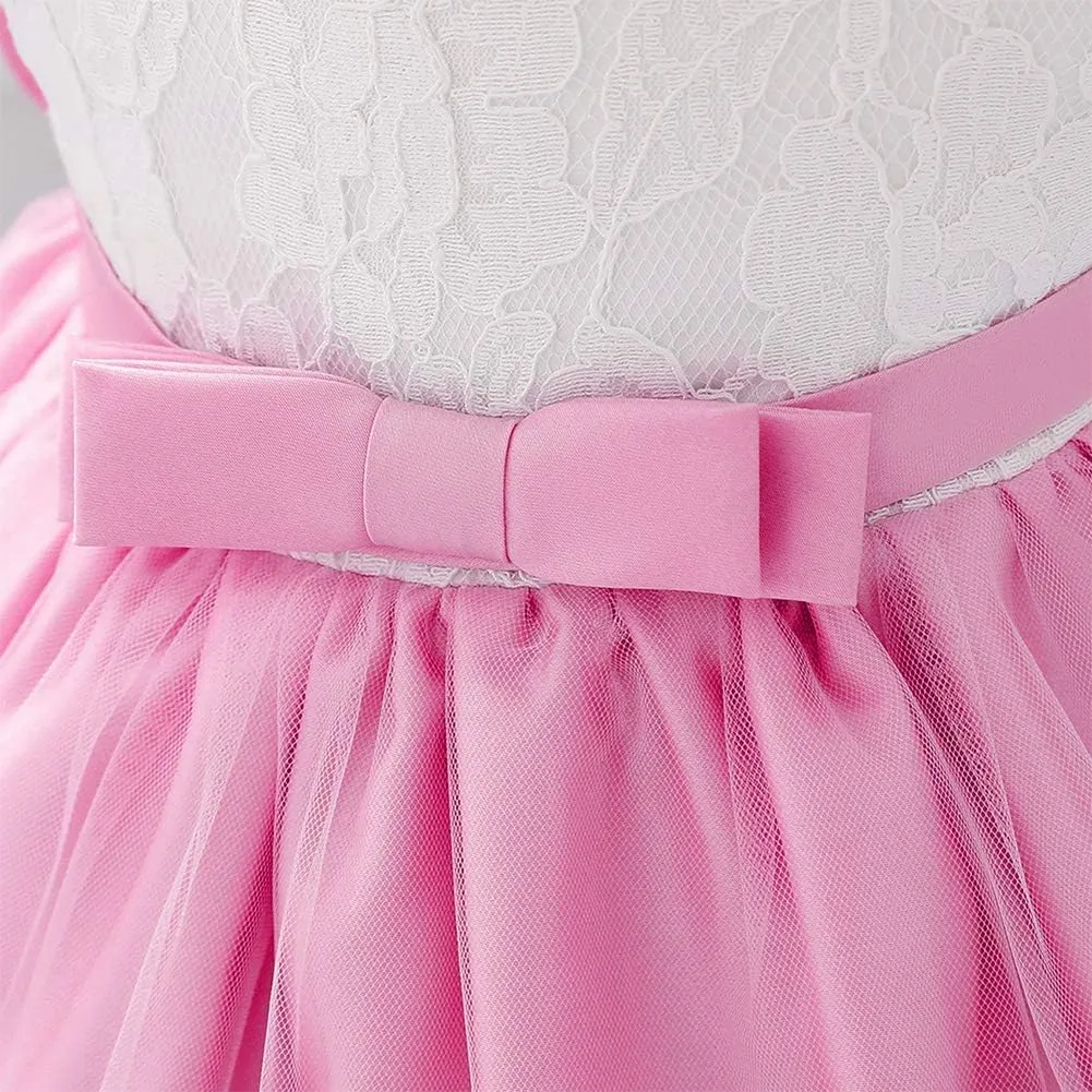 Baby Girl Lace Tutu Dress Infant Toddler Wedding Flower Girl Dress First Birthday Formal Pageant Christening Dresses