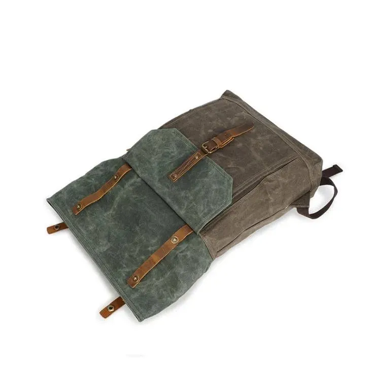 backpack, crazy horse leather bag, vintage travel canvas bag, waterproof backpack pinepoxp bag 34lu#
