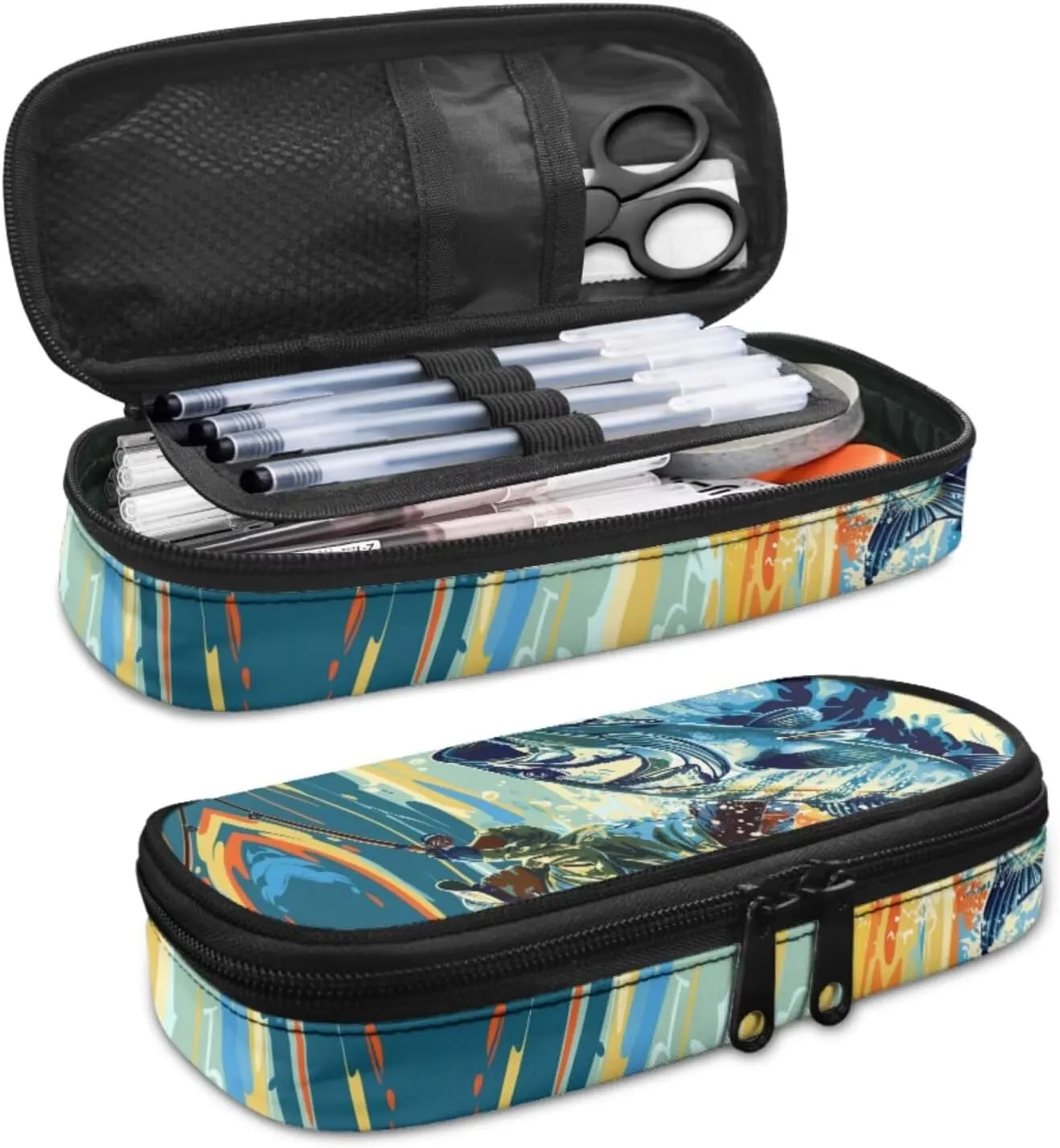 Backpack Lunchbox Combo for Boys Large Capacity Waterproof Lunch Box for Boy Tote Bag and Mini Pencil Case for Office Work Travel Business Outdoor