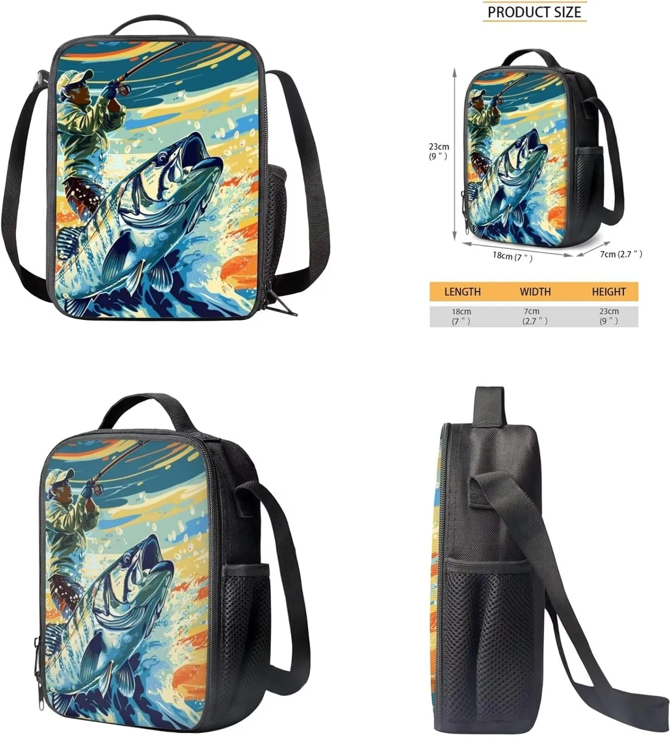 Backpack Lunchbox Combo for Boys Large Capacity Waterproof Lunch Box for Boy Tote Bag and Mini Pencil Case for Office Work Travel Business Outdoor