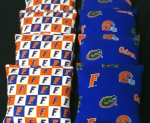 BackYardGamesUSA Florida Gators Cornhole Bean Bags 8 ACA Regulation Quality Handmade Corn Hole Bags