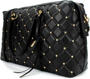 Badgley Mischka Quilted Travel Tote Weekender Bag - Packable Travel Bag