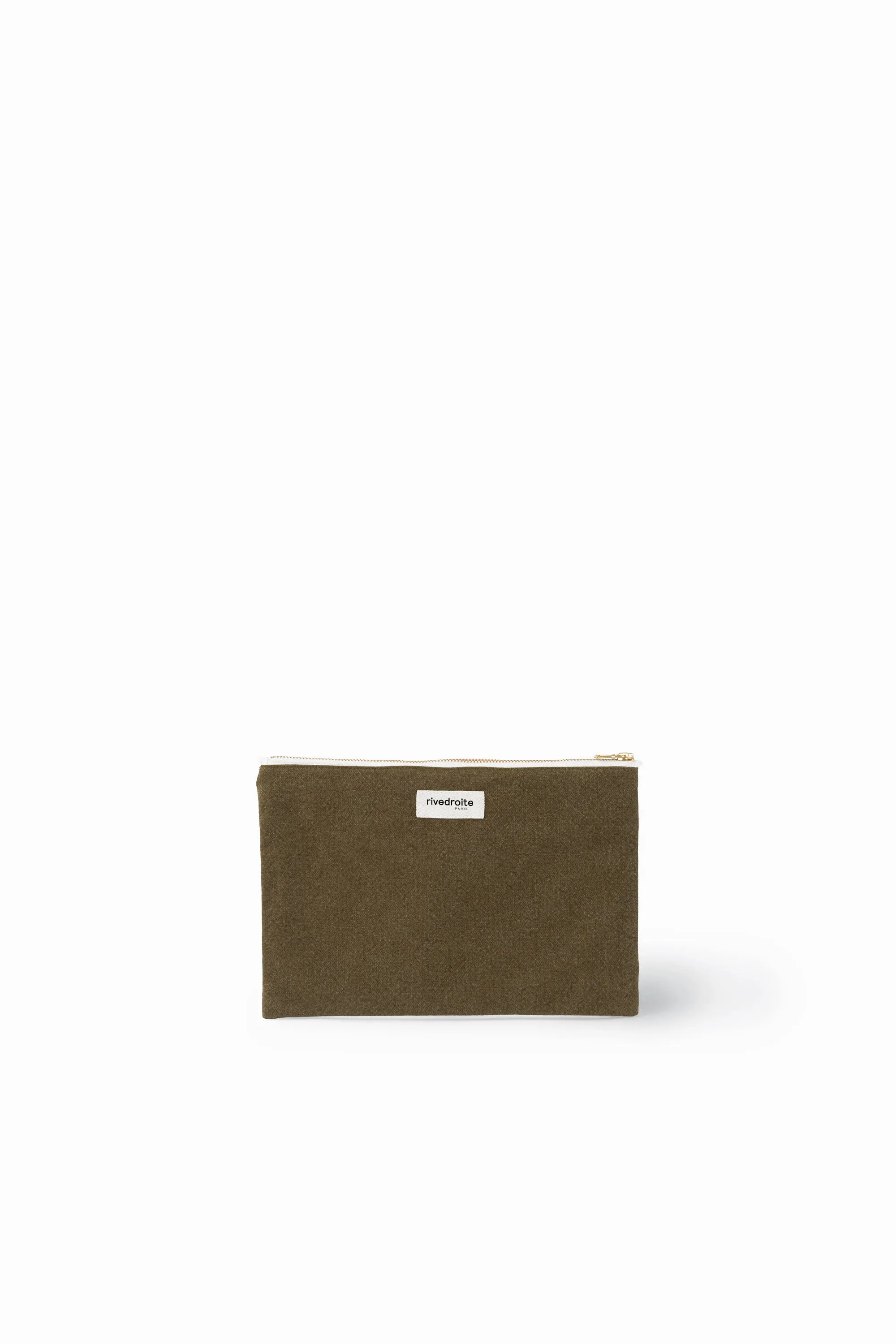 Barbette, the Medium sized pouch - Recycled cotton Military Green