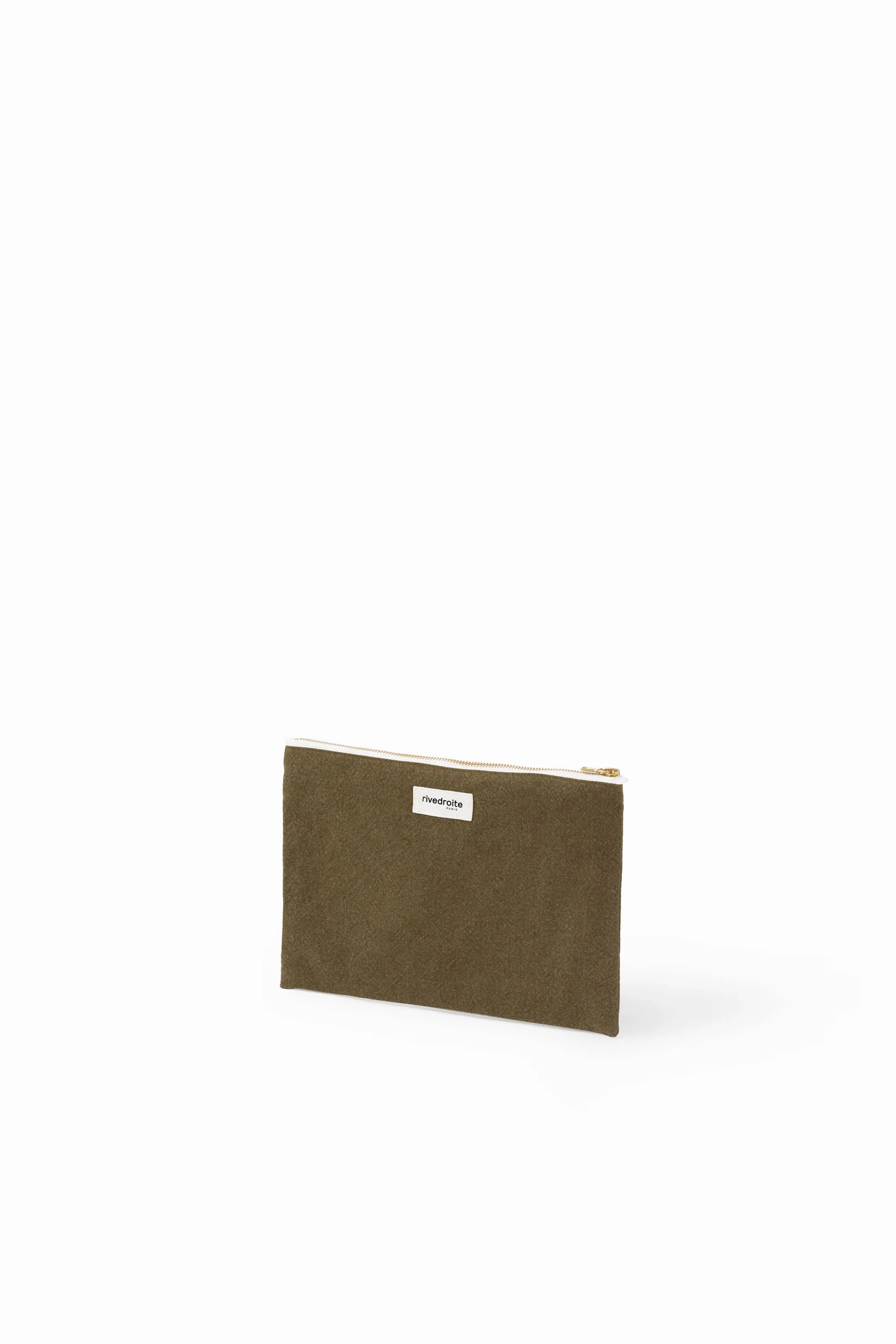 Barbette, the Medium sized pouch - Recycled cotton Military Green