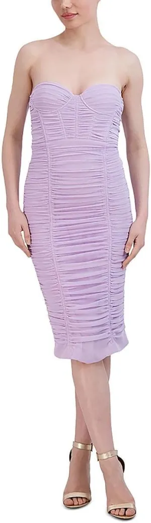 BCBGMAXAZRIA Women's Sweetheart Neck Sleeveless Midi Evening Dress