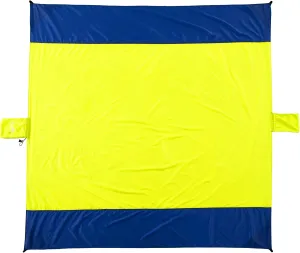 Beach Blanket, Nylon Sandproof Beach Mat, Lightweight and Extra Large Picnic Blankets for The Beach, Compact and Foldable Picnic Mat with Pouch and Pegs, 90 x 108 Inches, Cotton Candy