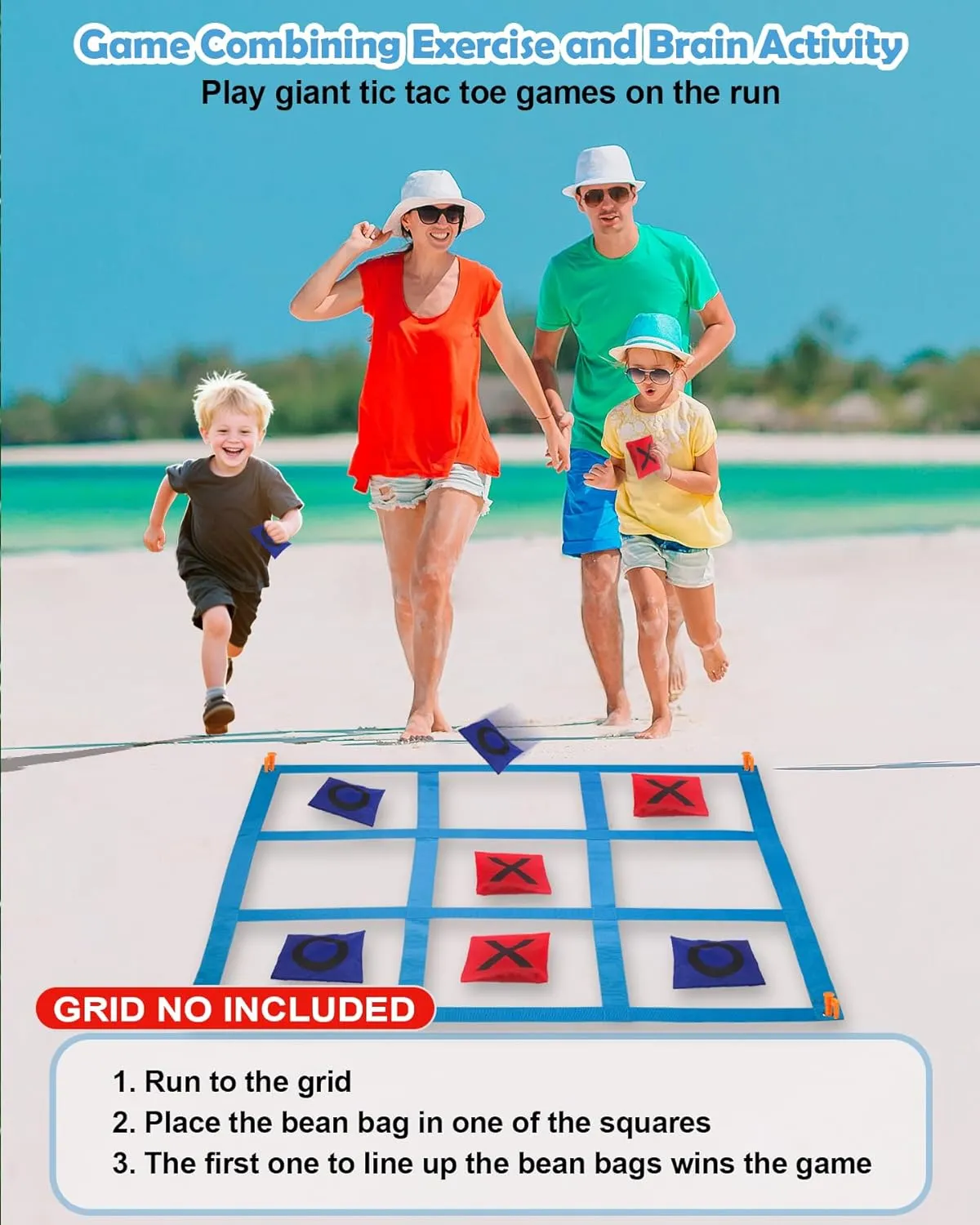 Bean Bag Toss Games for Family, Kanosan Outside Field Day Birthday Party Backyard Family Reunion Carnival Yard Lawn Easter Fall Festival Beach Fun Games 10PCS