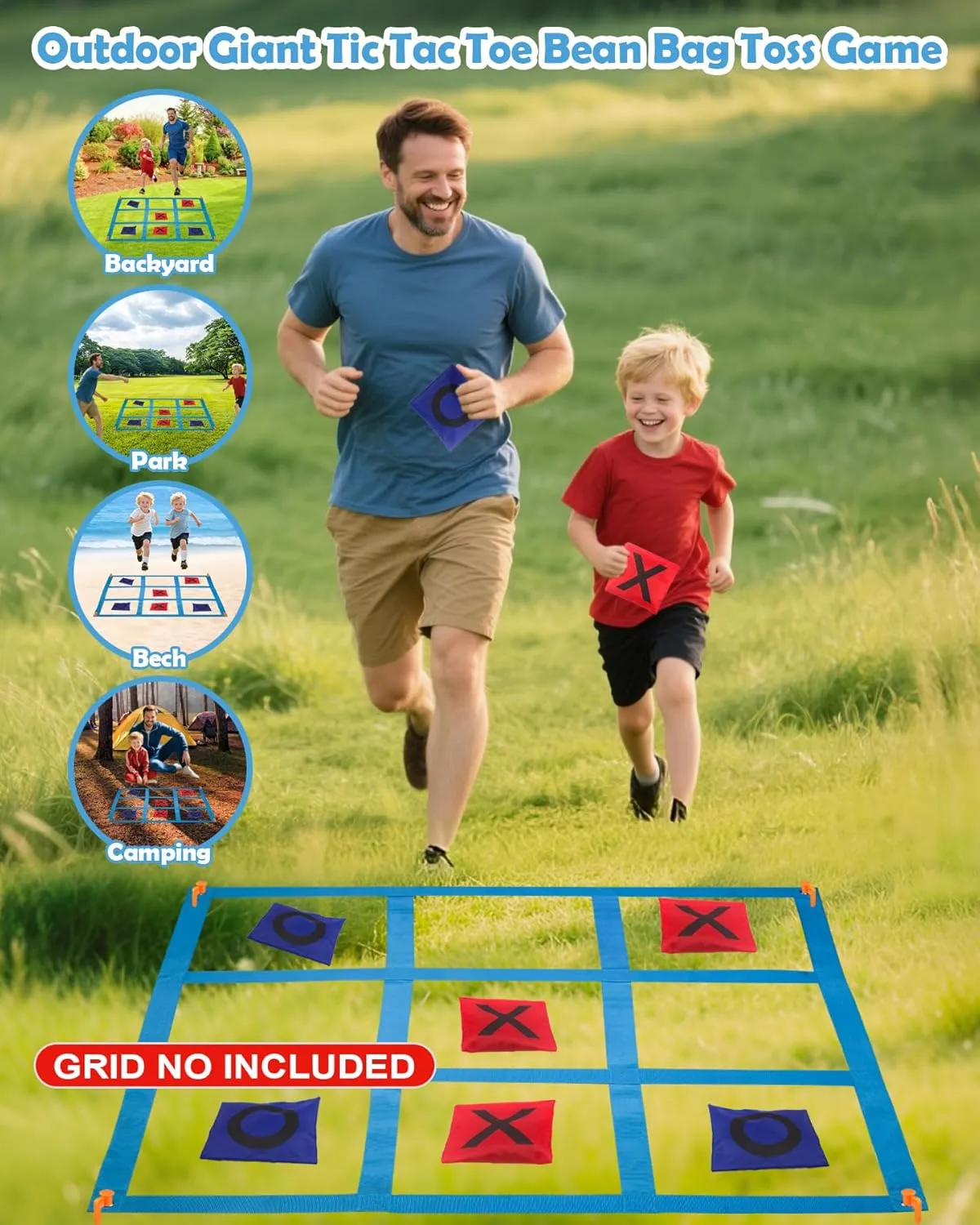 Bean Bag Toss Games for Family, Kanosan Outside Field Day Birthday Party Backyard Family Reunion Carnival Yard Lawn Easter Fall Festival Beach Fun Games 10PCS