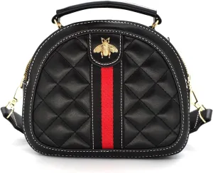 Beatfull Designer Bee Crossbody Bags for Women Leather Quilted Shoulder Purse Small Top Handle Handbag