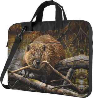 beaver working Print Protective Laptop Bag Versatile Bags Computer Case Soft Women Men Unique