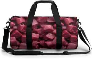 Beef Cubes Novelty Large Duffel Bag Lightweight Gym Bag Travel Tote Bags