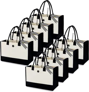 BeeGreen 3,6,8,12 Pack 12OZ Canvas Tote Bags for Women Large DIY Tote Bags Bulk with Handles
