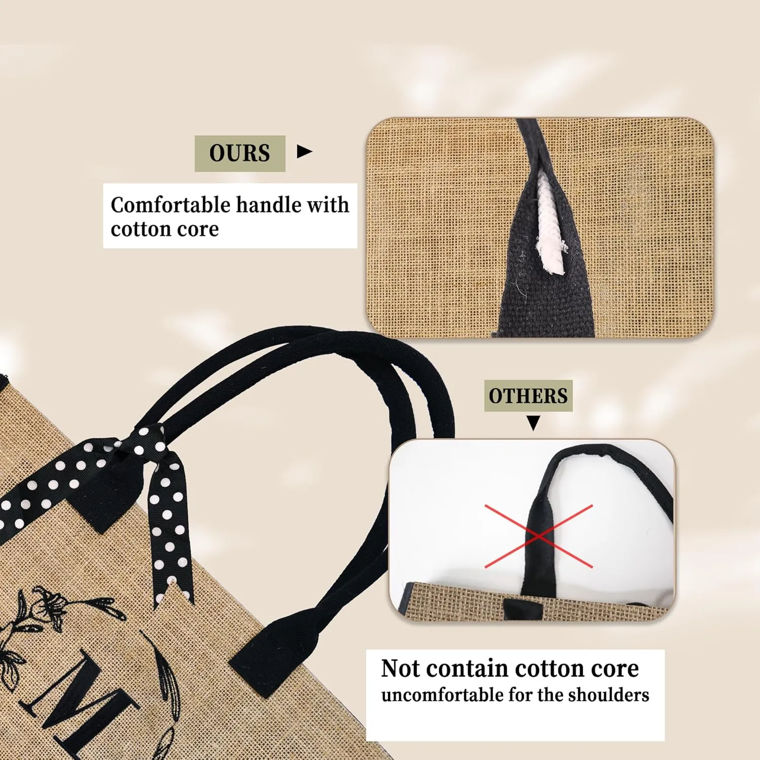 BeeGreen Personalized-Tote-Bag-for Women Mom Teacher Friends Sister Gift Bags with Comestic Bag