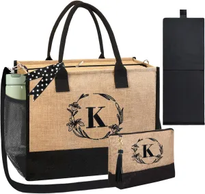 BeeGreen Personalized-Tote-Bag-for Women Mom Teacher Friends Sister Gift Bags with Comestic Bag