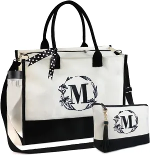 BeeGreen Personalized-Tote-Bag-for Women Mom Teacher Friends Sister Gift Bags with Comestic Bag