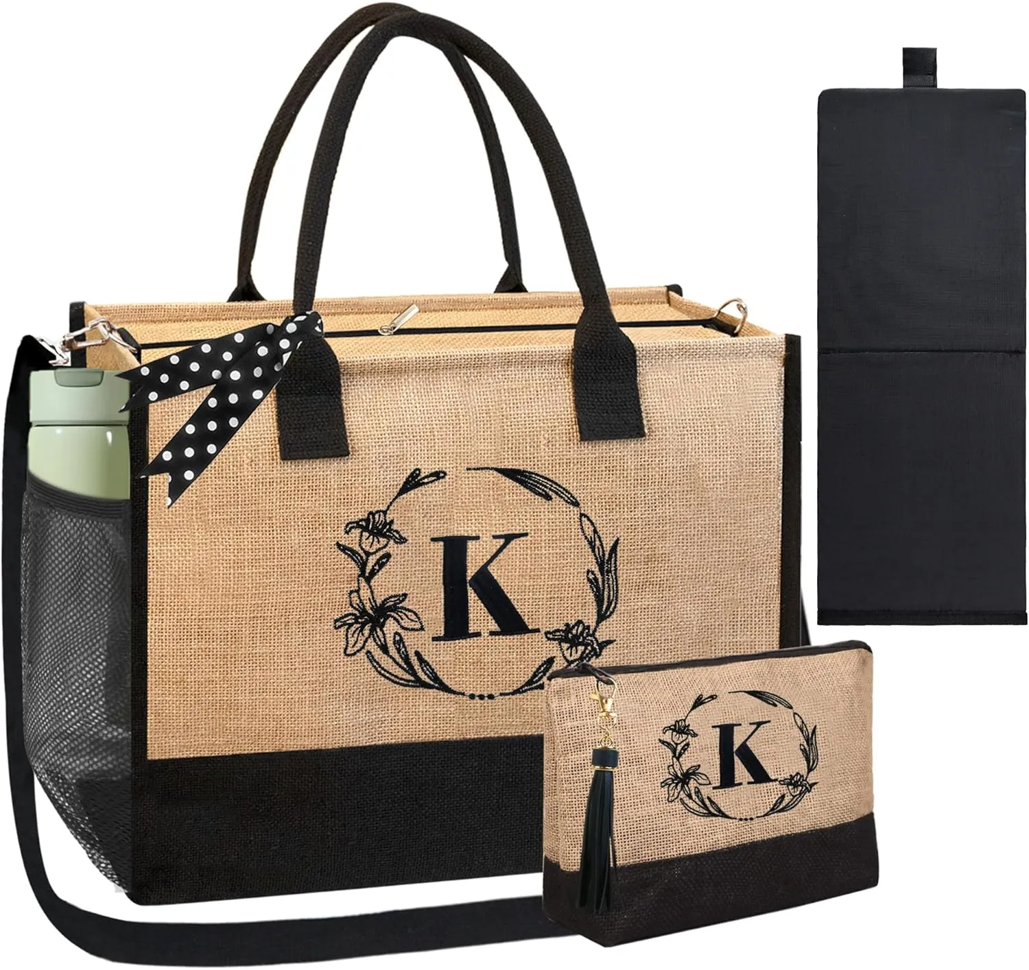 BeeGreen Personalized-Tote-Bag-for Women Mom Teacher Friends Sister Gift Bags with Comestic Bag