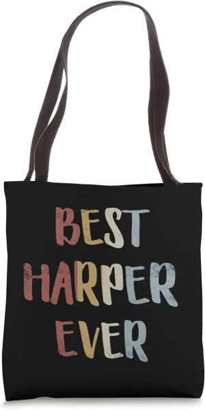 Best Harper Ever Retro Vintage First Name Gift Tote Bag