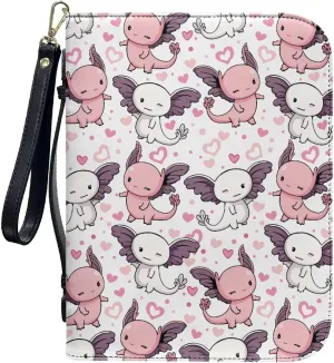 Bible Cover Case for Women Print Pattern Bible Cover Bag with Handle and Ribbon Fit for Standard & Large Size