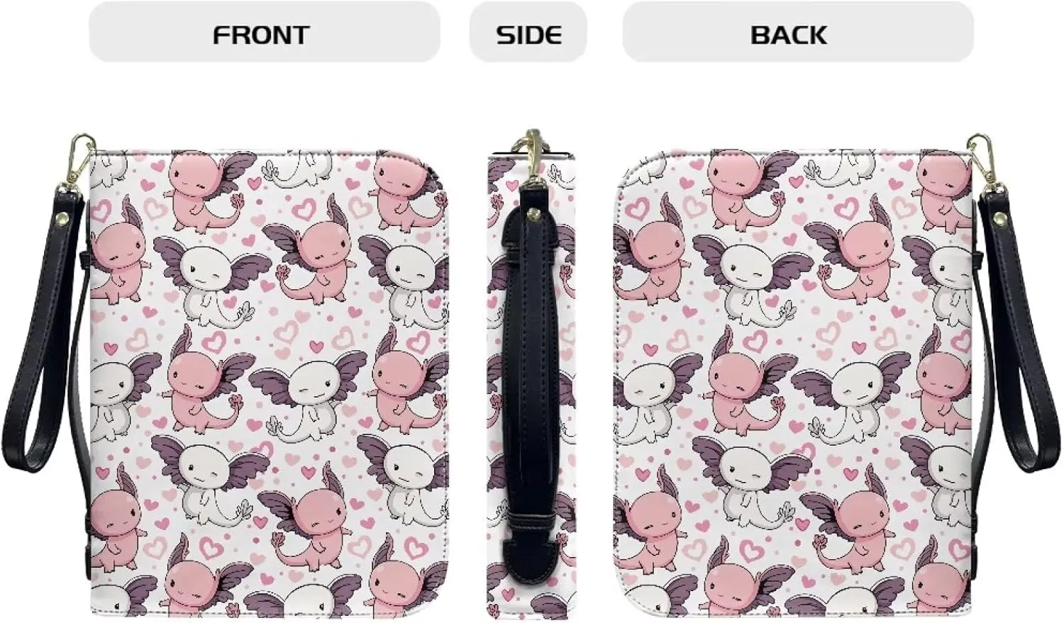 Bible Cover Case for Women Print Pattern Bible Cover Bag with Handle and Ribbon Fit for Standard & Large Size