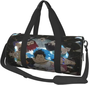 Bl-ack Clover Travel Bag for Men Women Duffel Roundlarge Capacity Sport Gym Bag