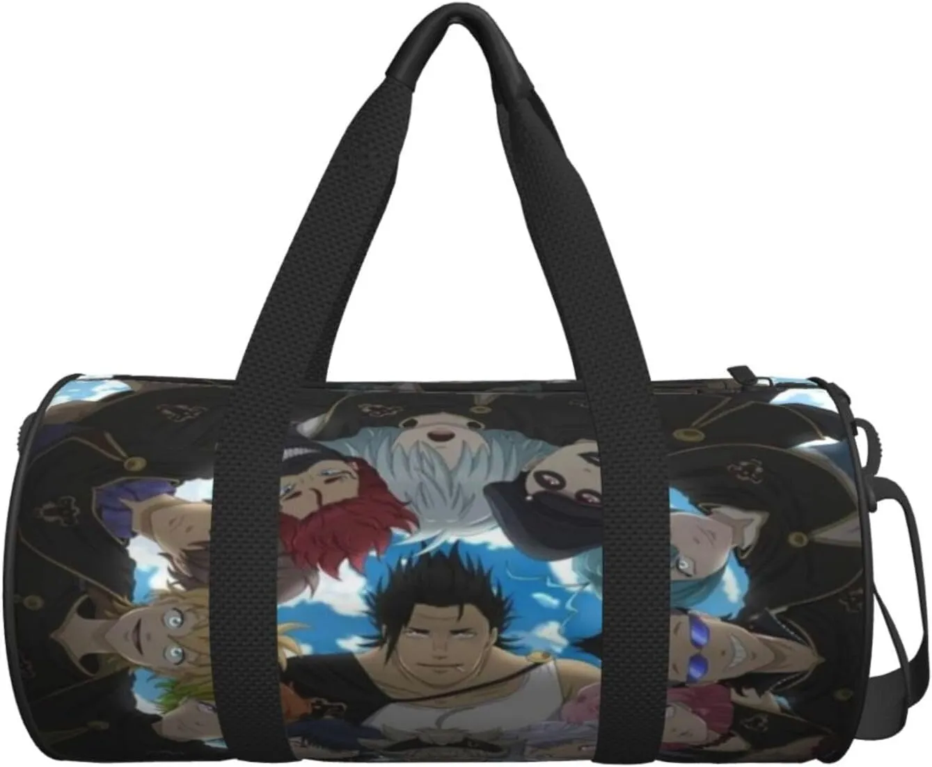 Bl-ack Clover Travel Bag for Men Women Duffel Roundlarge Capacity Sport Gym Bag