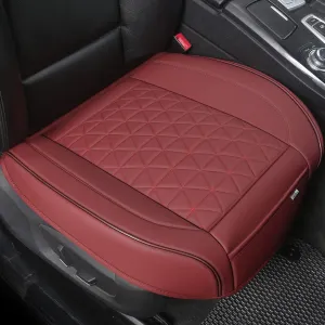 Black Panther 1 Pair Luxury Faux Leather Car Seat Covers Front Bottom Seat Cushion Covers, Anti-Slip and Wrap Around The Bottom, Fit 95% of Vehicles - Burgundy