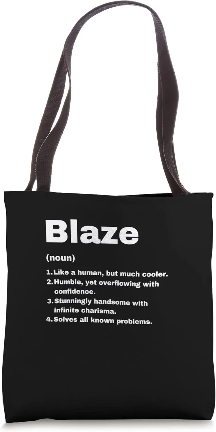 Blaze Custom Name Definition Funny Birthday Idea Tote Bag