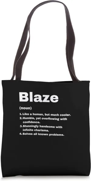 Blaze Custom Name Definition Funny Birthday Idea Tote Bag