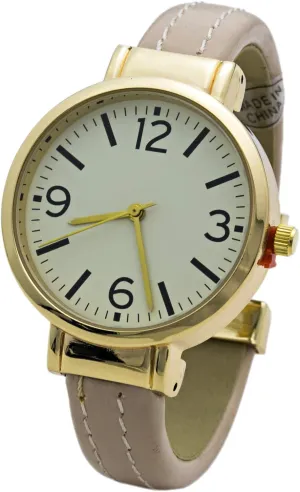 Blekon Collections Quartz Women's 34mm Case Double Leather Bangle Watch
