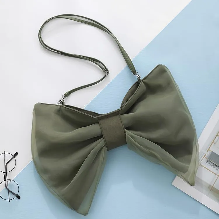 Bow Shoulder Bag for Women Cute Bow Purse Bowknot Handbag Crossbody Bag Aesthetic Y2k Accessories