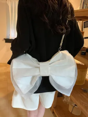 Bow Shoulder Bag for Women Cute Bow Purse Bowknot Handbag Crossbody Bag Aesthetic Y2k Accessories