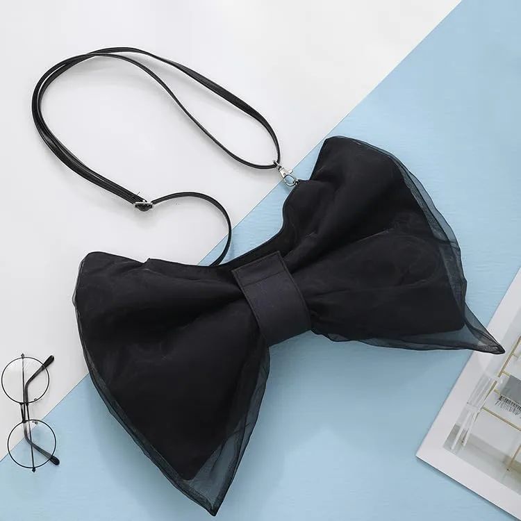 Bow Shoulder Bag for Women Cute Bow Purse Bowknot Handbag Crossbody Bag Aesthetic Y2k Accessories