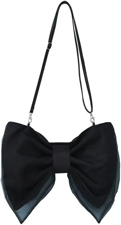 Bow Shoulder Bag for Women Cute Bow Purse Bowknot Handbag Crossbody Bag Aesthetic Y2k Accessories