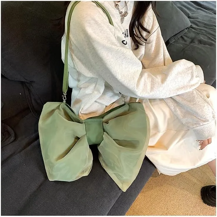 Bow Shoulder Bag for Women Cute Bow Purse Bowknot Handbag Crossbody Bag Aesthetic Y2k Accessories