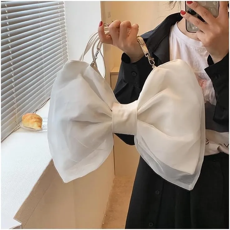 Bow Shoulder Bag for Women Cute Bow Purse Bowknot Handbag Crossbody Bag Aesthetic Y2k Accessories