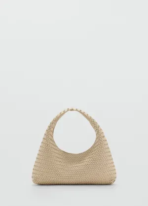 Braided leather handbag