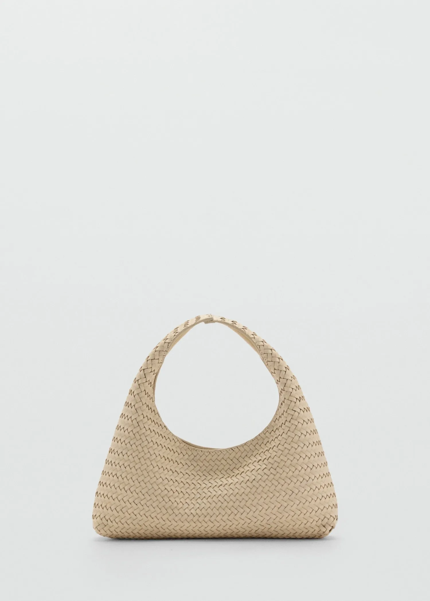 Braided leather handbag