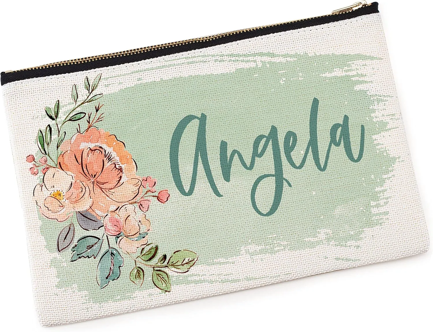 Bridesmaid Proposal Gifts - Personalized Makeup Bag for Women - 9 Colors - Custom Cosmetic Bag for Girls w/Name - Monogrammed Cosmetic Pouch - D2