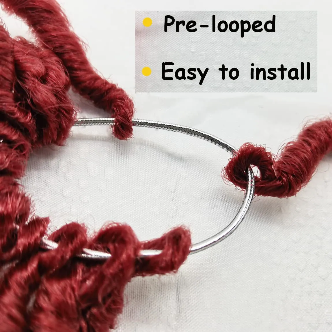 Burgundy Soft Locs 36 Inch 7 Packs Faux Locs Red Color Crochet Locs Hair Whole Strand No Extended Pre-looped Long Locs Synthetic Crochet Braids Hair Extensions For Black Women (36inch, 7packs, bug)
