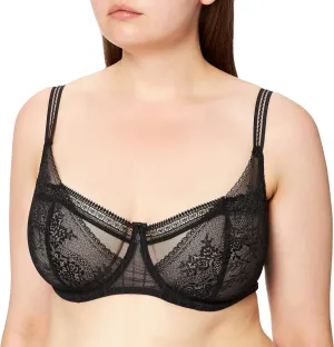 by Chantelle Maddie Bra Half Cup Demi Non Padded Bras Lingerie Black