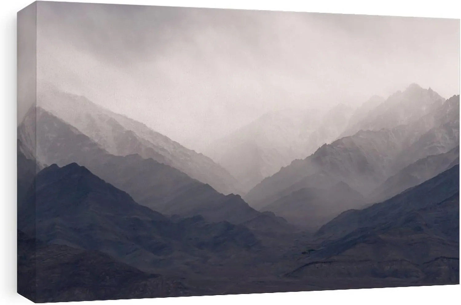 CafePress Canvas Wall Art Misty Ladakh Mountains Ready to Hang for Living Room, Bedroom or Office