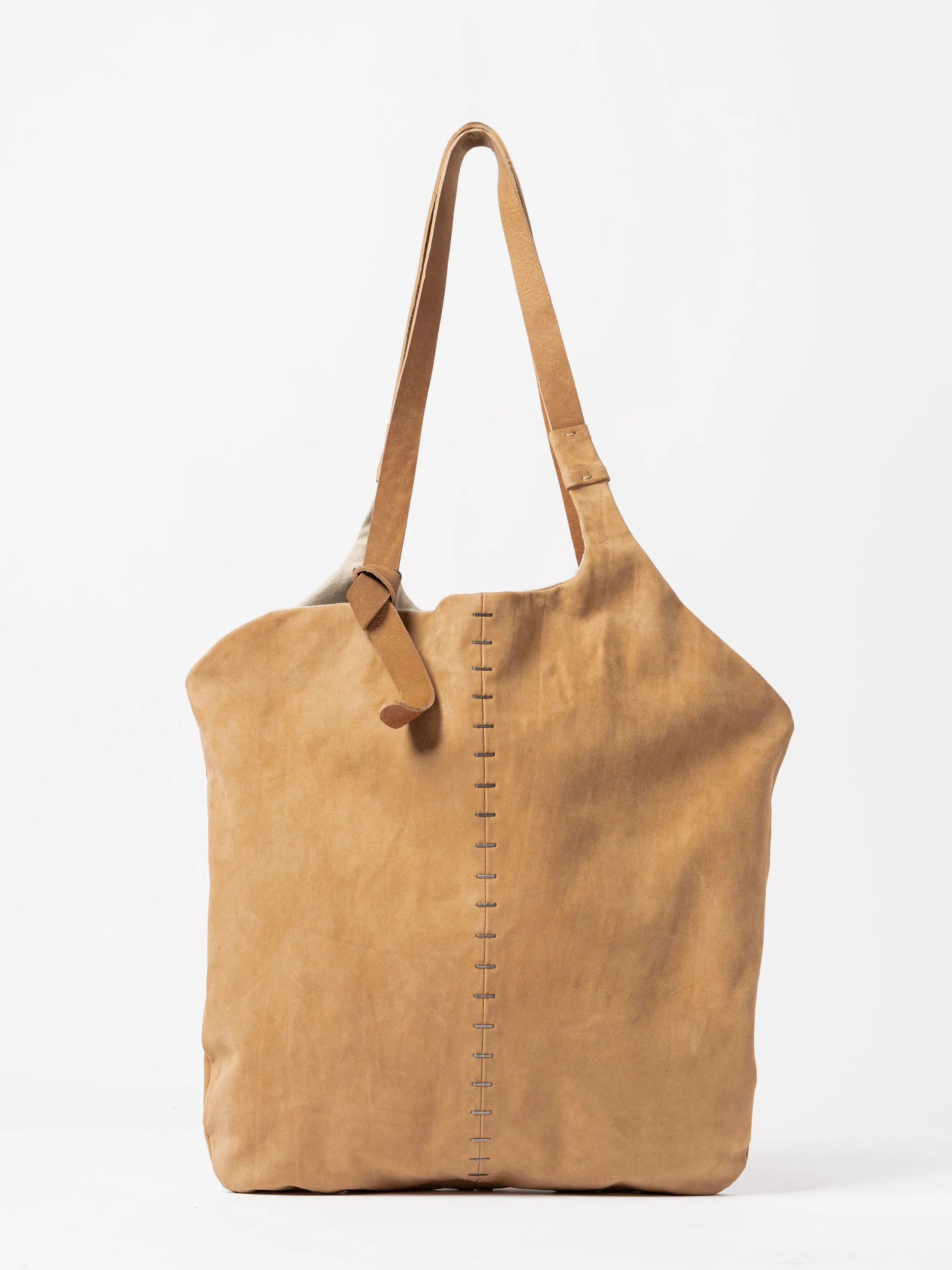 Calfskin and Cotton Shopper