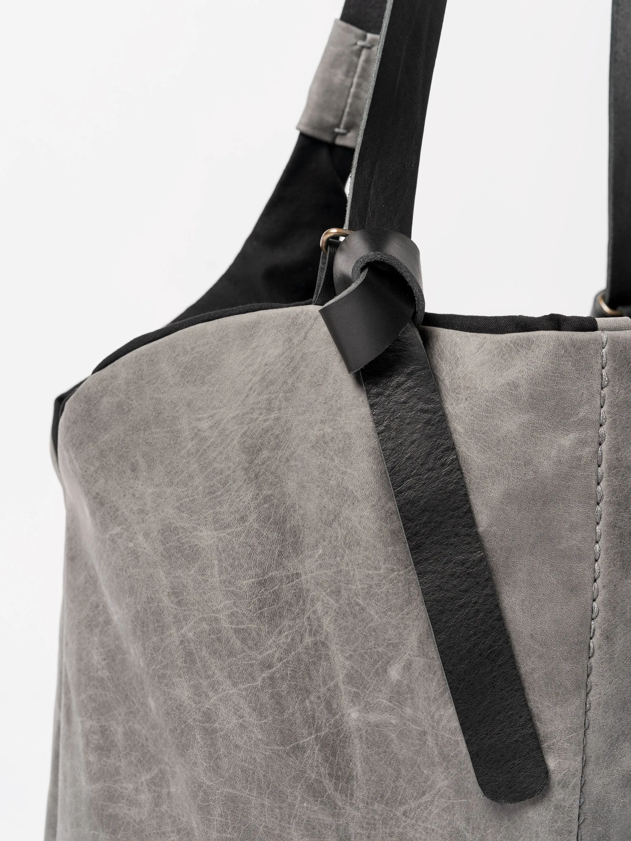 Calfskin and Cotton Shopper