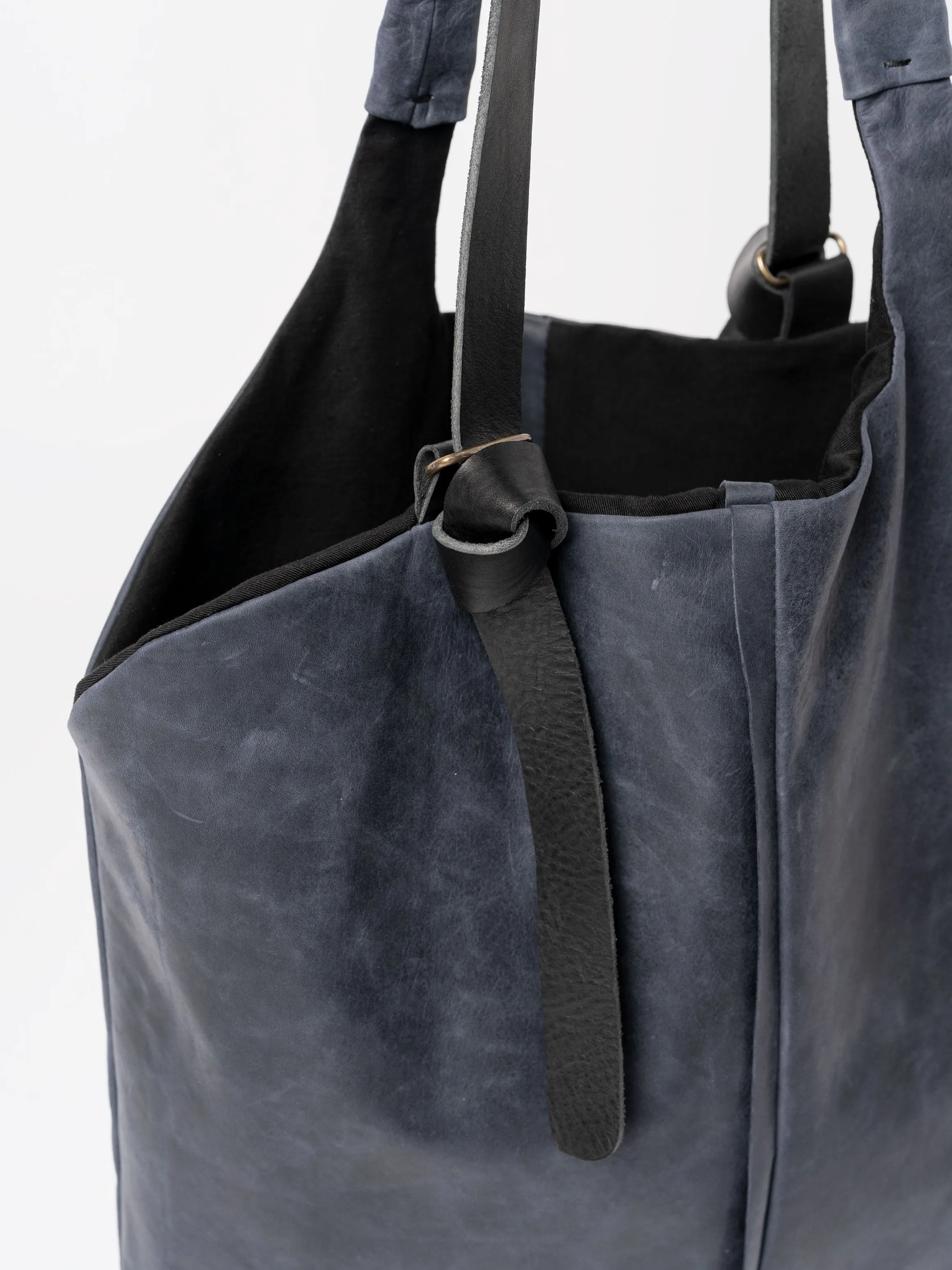 Calfskin and Cotton Shopper